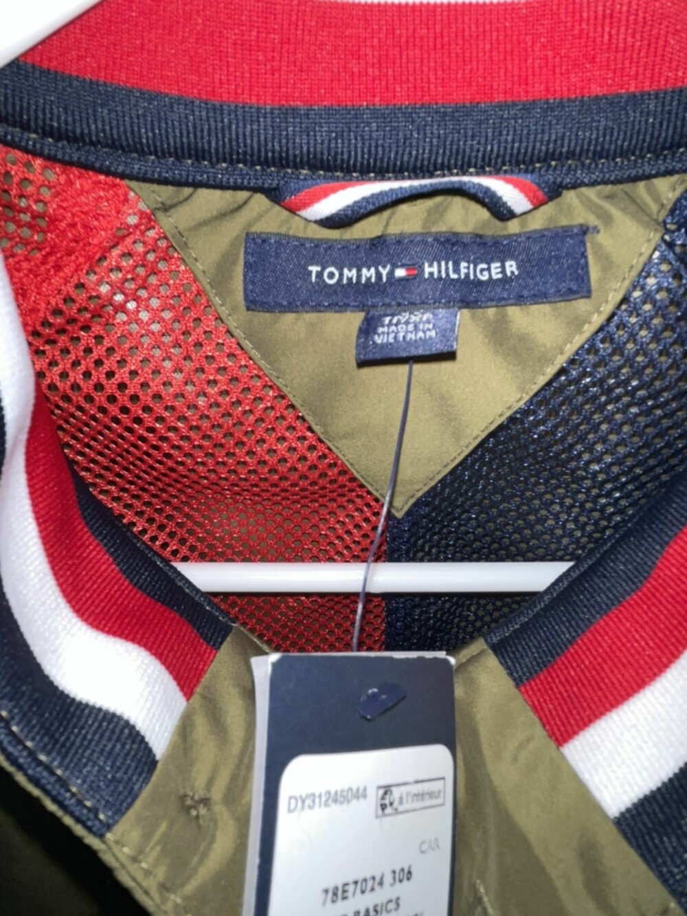 Tommy Hilfiger Jacket Mens XS Green Water Resistant Olive Bomber Light Coat NWT - Picture 2 of 6
